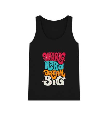 Black Women's Printed Dream Big Vest Top