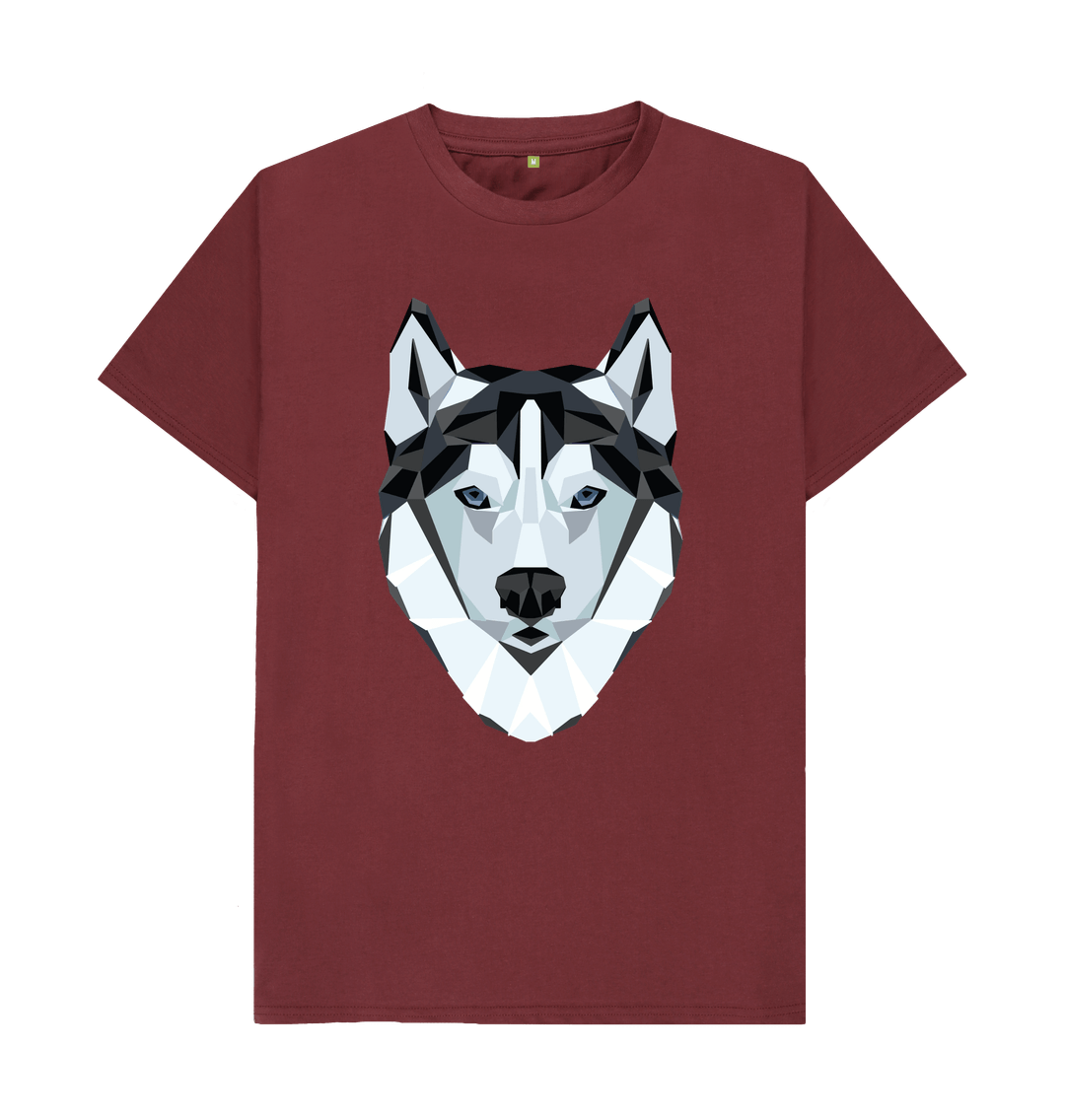 Red Wine Men's Printed Wolf T-shirt