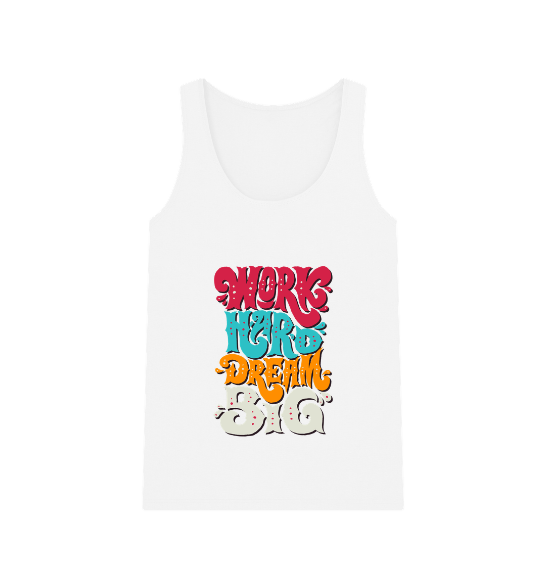 White Women's Printed Dream Big Vest Top