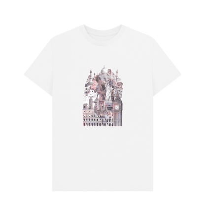 White Men's Basic T-shirt London