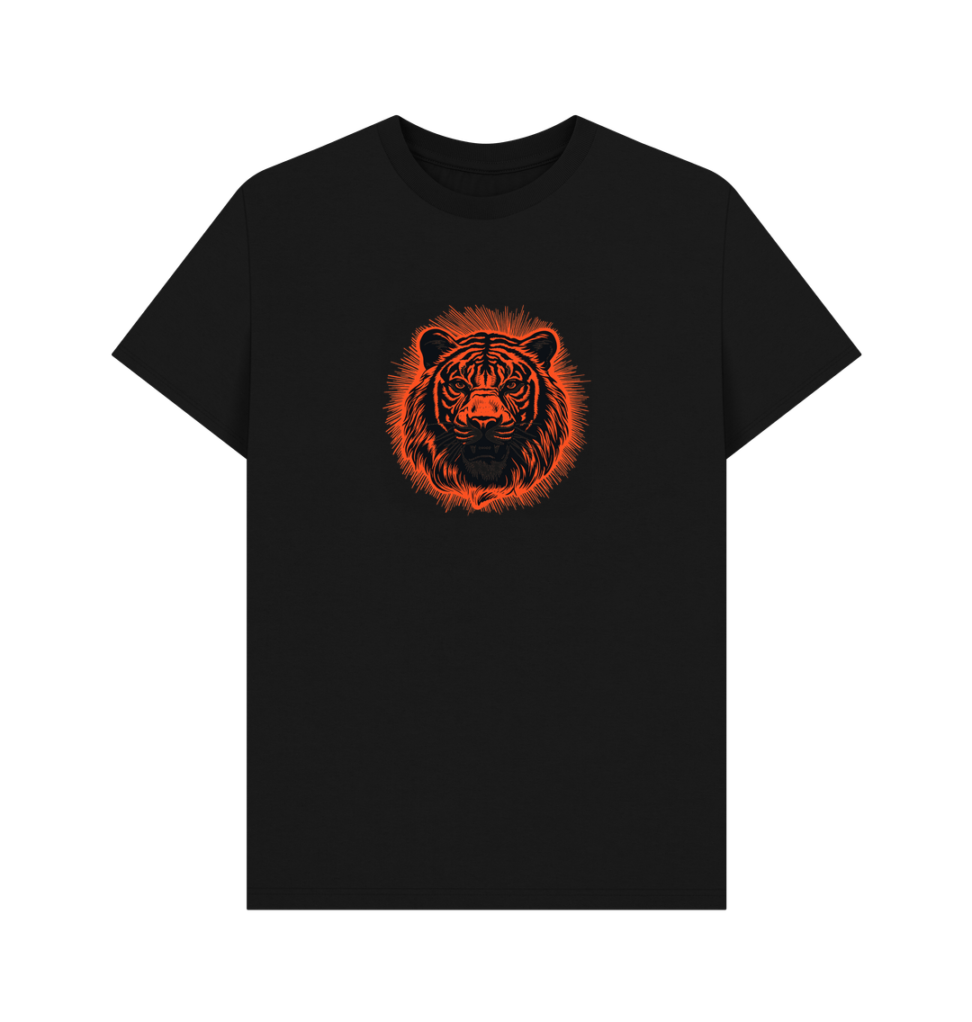 Black Printed T-shirt Organic Cotton For Men