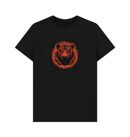 Black Printed T-shirt Organic Cotton For Men