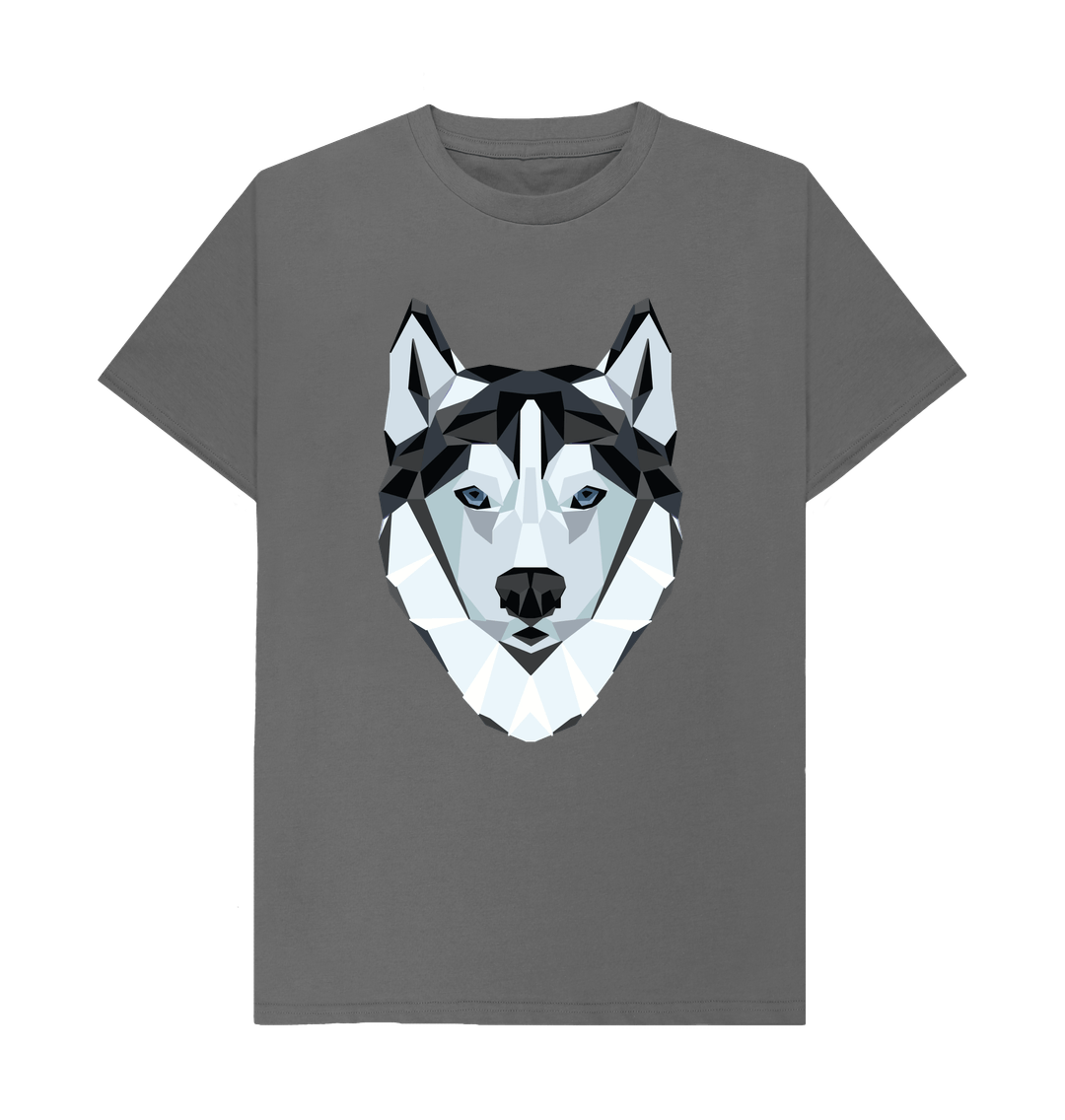 Slate Grey Men's Printed Wolf T-shirt