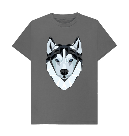 Slate Grey Men's Printed Wolf T-shirt