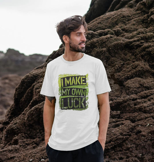 I make my own Luck Printed Men's Cotton T-shirt