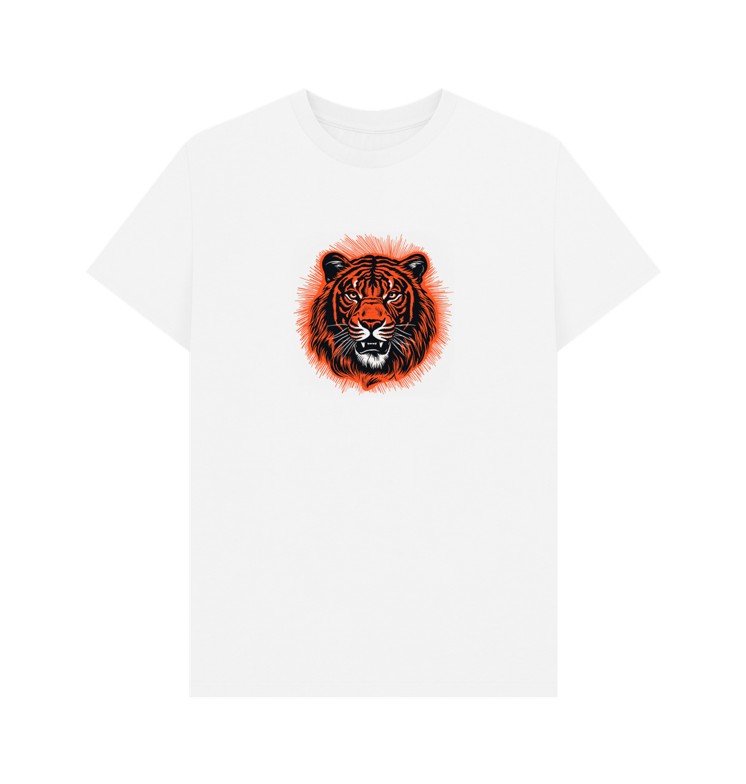 White Printed T-shirt Organic Cotton For Men