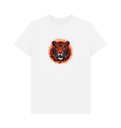 White Printed T-shirt Organic Cotton For Men