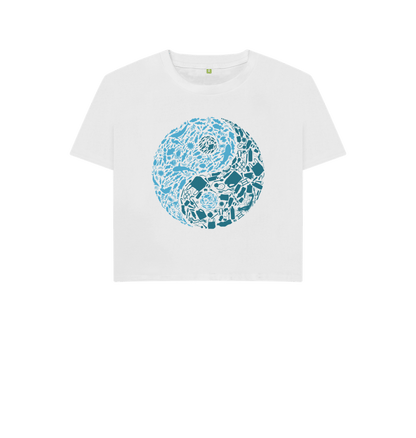 White Women's Boxy Printed Tshirt