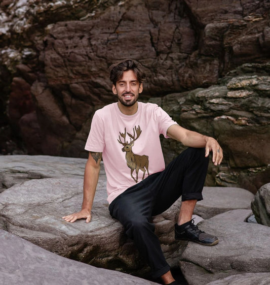 Men's Basic T-shirt deer Print