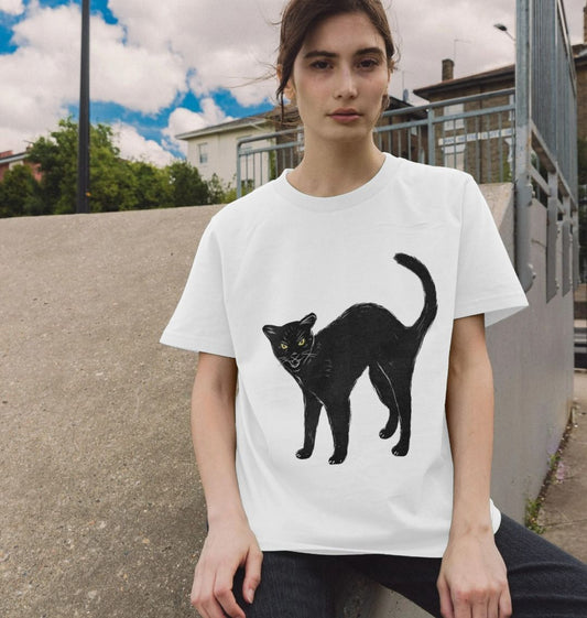 Cat Women Printed Plain Tshirt